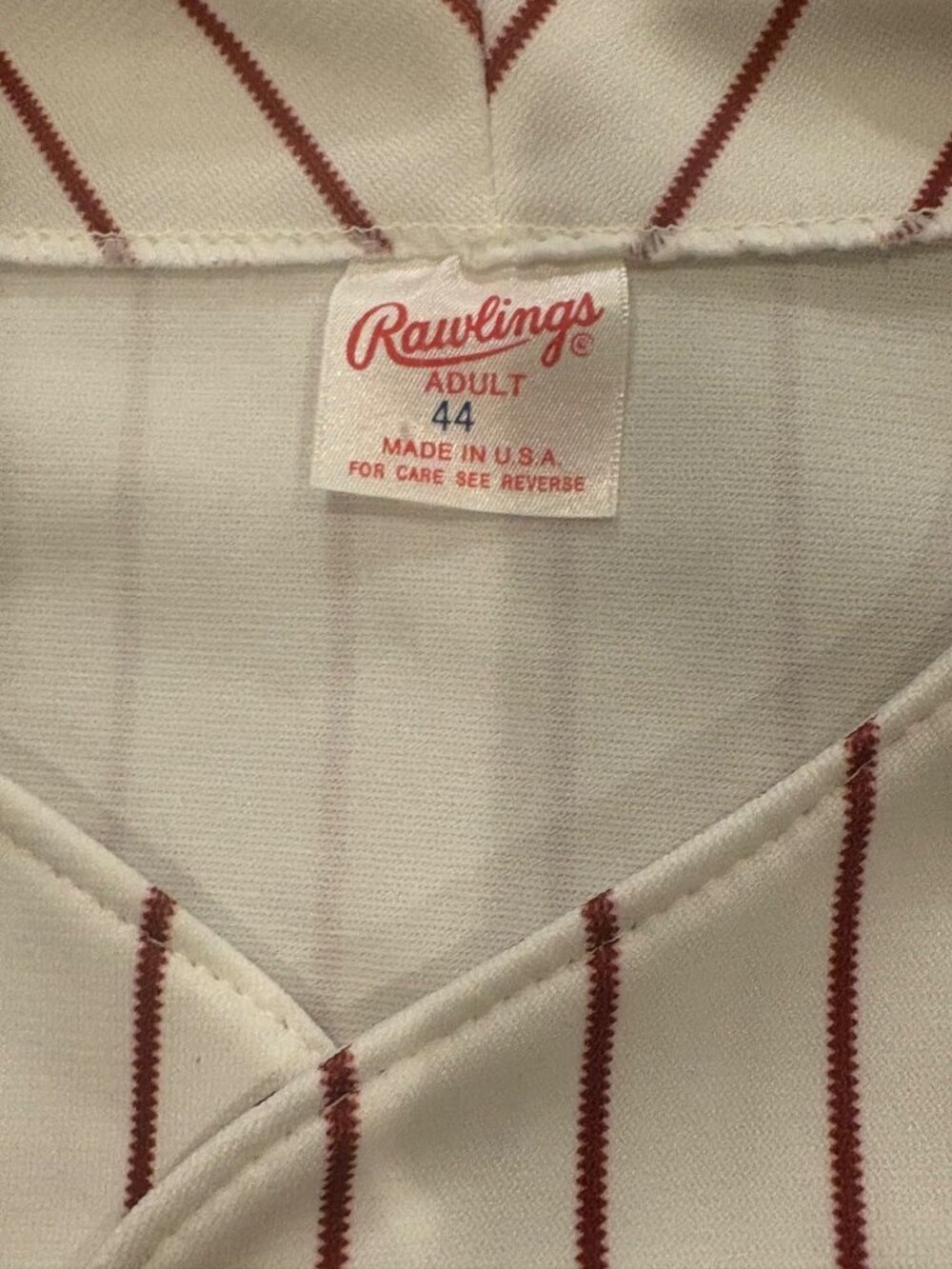 Vintage 80s Rawlings Philadelphia Phillies Authentic MLB Baseball Jersey Size 44 - Picture 8 of 9